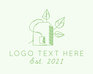 Teahouse - Natural Green Tea logo design