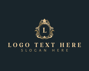 Leaves - Luxury Crown Crest logo design