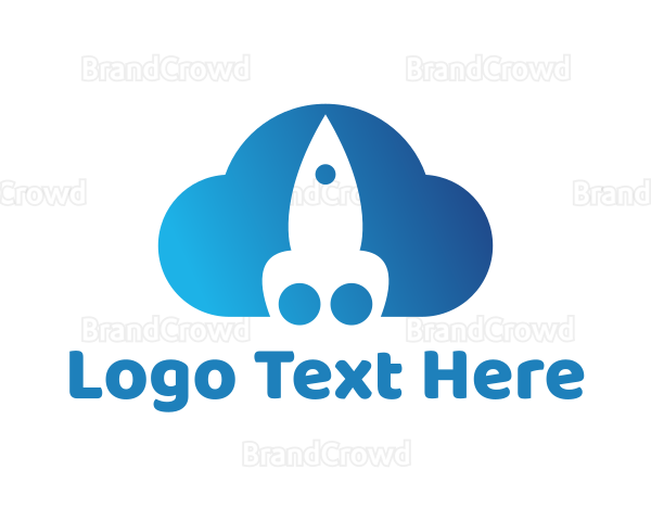 Blue Rocket Cloud Logo