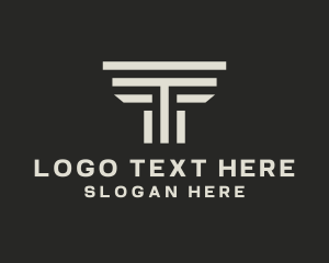 Paralegal - Law Firm Finance Letter T logo design