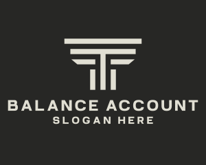 Account - Law Firm Finance Letter T logo design