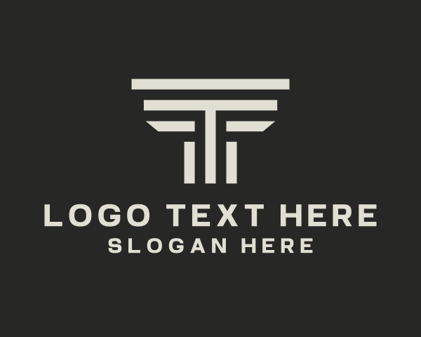 School - Law Firm Finance Letter T logo design