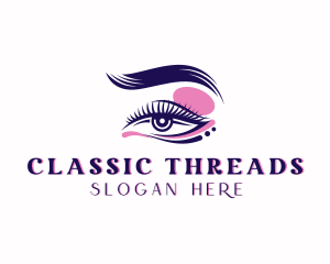 Eyelash Perm Threading logo design