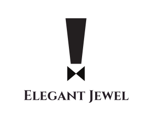 Exclamation Bow Tie logo design