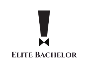 Bachelor - Exclamation Bow Tie logo design