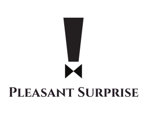 Surprise - Exclamation Bow Tie logo design