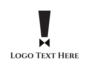 Tuxedo - Exclamation Bow Tie logo design