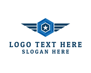 Patriotic - Military Star Wings logo design