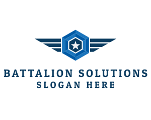 Battalion - Military Star Wings logo design