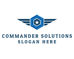 Sergeant - Military Star Wings logo design