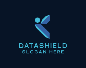 Data - Geometric Digital Tech logo design
