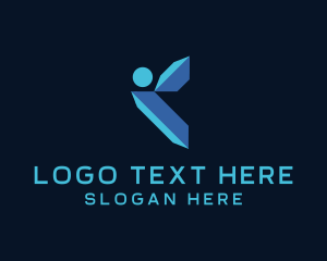 Web Host - Geometric Digital Tech logo design