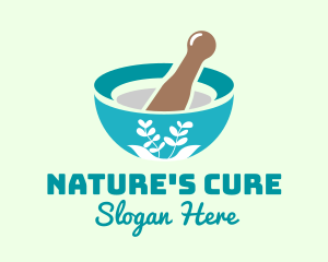 Naturopath - Organic Mortar Pestle logo design