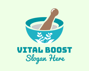 Supplement - Organic Mortar Pestle logo design