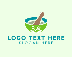 Bowl - Organic Mortar Pestle logo design