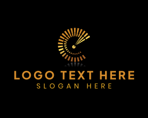 Startup - Modern Dial Vortex Letter E logo design