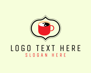 Caffeine - Yin Yang Coffee logo design