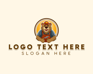 Belt Bag - Hammer Carpenter Bear logo design