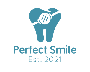 Dentures - Blue Tooth Mask logo design