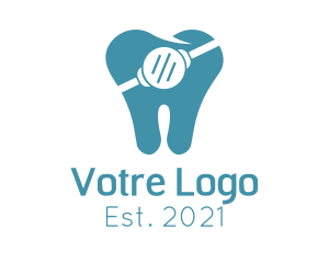 Molar - Blue Tooth Mask logo design