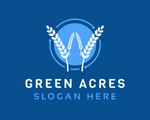 Agricultural - Wheat Agriculture Technology logo design