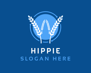Blue - Wheat Agriculture Technology logo design