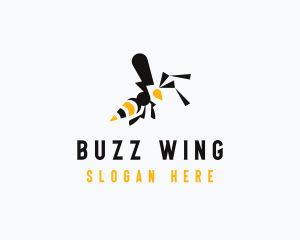 Flying Insect Wasp logo design