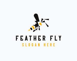 Flying Insect Wasp logo design