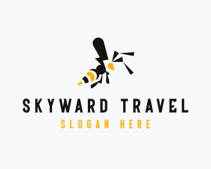 Fly - Flying Insect Wasp logo design