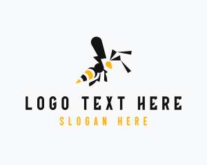 Nature - Flying Insect Wasp logo design