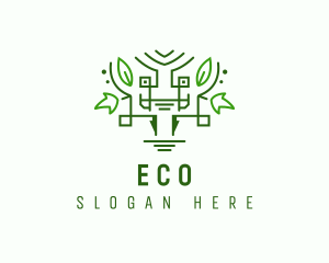 Geometric Forest Elf Logo