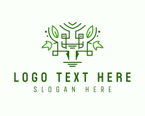 Ecology - Geometric Forest Elf logo design