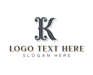 Pub - Elegant Business Brand Letter K logo design