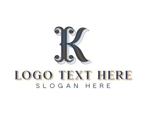 Letter K - Elegant Business Brand Letter K logo design