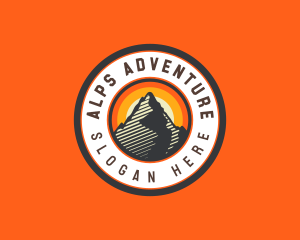 Alps - Mountain Peak Summit logo design