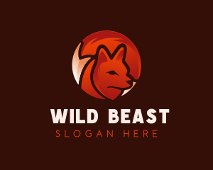 Wild Fox  Hunter logo design