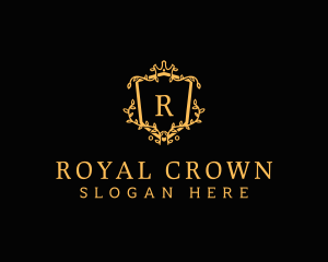 Crown Shield Vine  logo design