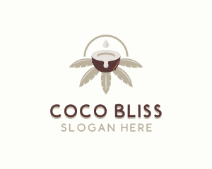 Tropical Coconut Drink logo design