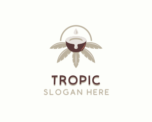 Tropical Coconut Drink logo design