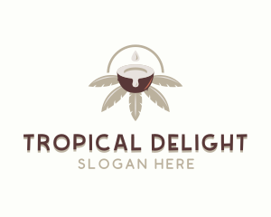 Tropical Coconut Drink logo design