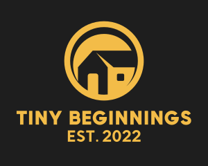 Yellow Tiny House Real Estate  logo design