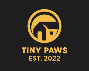 Yellow Tiny House Real Estate  logo design