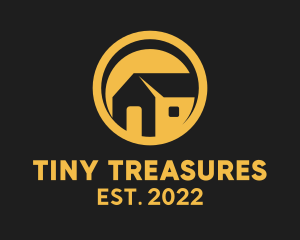 Yellow Tiny House Real Estate  logo design