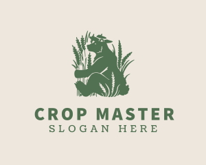 Green Field Crops Bear logo design