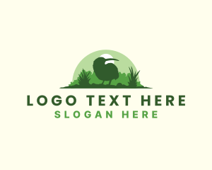 Zoo - Wild Kiwi Bird logo design