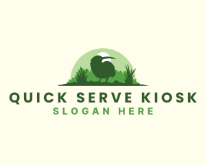 Wild Kiwi Bird logo design