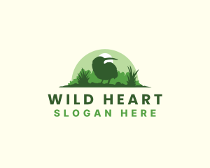 Wild Kiwi Bird logo design