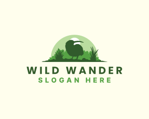 Wild Kiwi Bird logo design