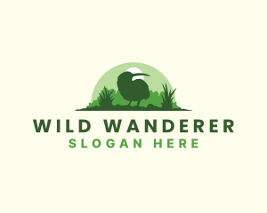 Wild Kiwi Bird logo design