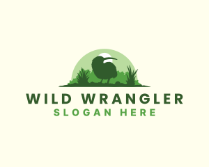 Wild Kiwi Bird logo design